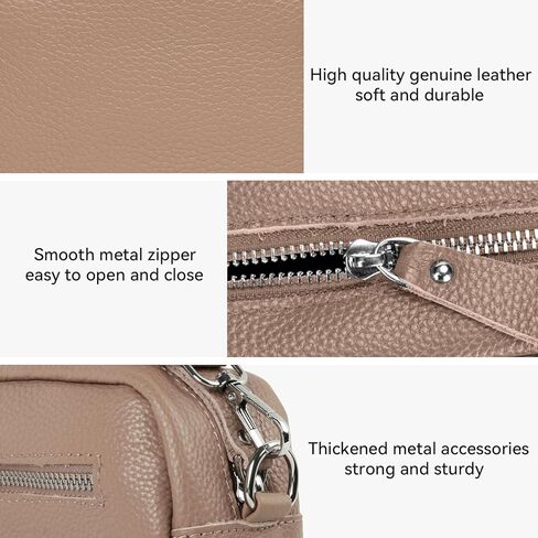 حقائب كروس صغيرة للنساء من أبومي، حقيبة كتف عصرية مصنوعة من الجلد الطبيعي مع حزام عريض قابل للتعديل in Kuwait