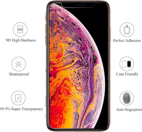 Ailun Privacy Screen Protector for iPhone 11 Pro Max/iPhone Xs Max [6.5 Inch] 2Pack Anti Spy Private Case Friendly Tempered Glass [Black] in Saudi Arabia