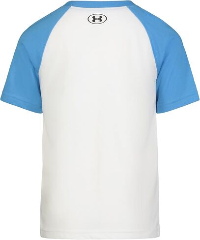 Under Armour Boys' Short Sleeve Shirt, Crewneck, Lightweight and Breathable, Harbor Blue Cloud, 3T in Saudi Arabia