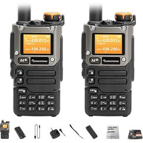 2 Packs Quansheng UV-K5(8) Radio USB-C Charging Two Way Radio Long Range with NOAA for Adults 5W U/V Dual Band DTMF AM FM Walkie Talkie Rechargeable UV-K6 771 Antenna