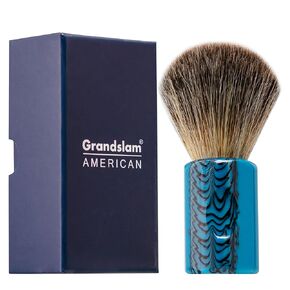 Grandslam Shaving Brush with Synthetic Hair, Cruelty-Free Shaving Cream Brush for Men, 100% Solid Resin Handle, Gently Exfoliates The Skin, 24mm Knot (Imitation ivory)