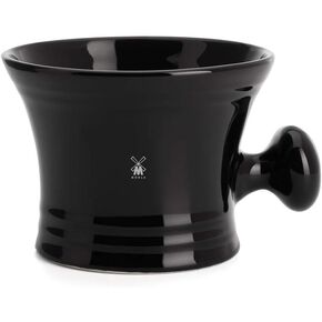 MÜHLE Black Porcelain Platinum Rim Shaving Mug – Shave Dish Accessory for Soaps and Creams, Modern Black Design in Kuwait