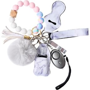 METURE Keychains for Women Keychain Kit Bracelet Wristlet Keyring for Women Key Chains Key Ring with Personal Alarm
