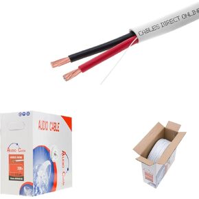 500ft 12AWG 2 Conductors (12/2) CL2 Rated Loud Speaker Cable Wire, Pull Box (for in-Wall Installation) (12AWG / 2 Conductors, 500ft)
