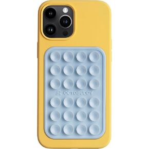 || OCTOBUDDY MAX || Silicone Suction Phone Case Adhesive Mount || Compatible with iPhone and Android, Anti-Slip Hands-Free Mobile Accessory Holder for Selfies and Videos (MAX - Transparent)