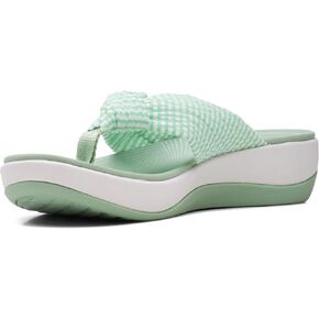 Clarks Women's Arla Glison Flip Flop Black Textile/black sole 6 M