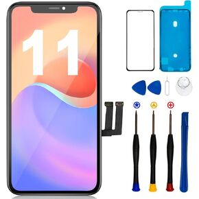 [OLED] for iPhone 11 PRO MAX Screen Replacement 6.5 Inch [NOT LCD] Display 3D Touch Frame Assembly Digitizer with Repair Kit Screen Protector Waterproof Adhesive for Model A2218 A2220 A2161