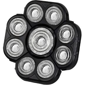 9D Upgrade Electric Shaver Bald Head Shaver Replacement Blades,Easy Install Electric Razor Shaver Head for Bald and Face(9D-Black)