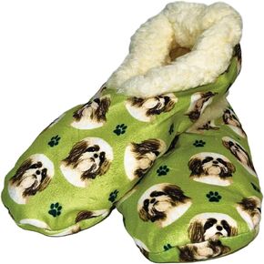 Schnauzer Super Soft Slippers - E&S Pets - Schnauzer Gifts - Cozy House Slippers - Non Skid Bottom - One Size Fits Most - Sherpa slipper - Pet Lover Gifts For Men And Women