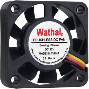 Wathai 40mm x 10mm DC 12 Volt Brushless Cooling Fan 12V Dual Ball Replacement Fans for DIY 3D Printer, Amplifier, Computer, Devices, Battery Chargers, Raspberry pi, Laptops, and DVR Cooling 2Pack