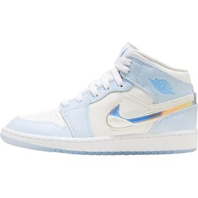 Nike Big Kid's Jordan 1 Mid SE Wear Away Black/Taxi-White-Sail (DQ8418 071) - 4.5