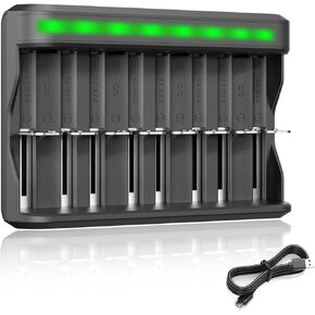 BONAI AA Rechargeable Batteries 2800mAh 8pack with Smart Charger for AA AAA C D NiMH Battery…