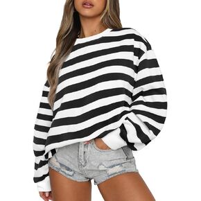 EFAN Womens Sweatshirts Long Sleeve Crew Neck Pullover Sweatshirt Casual Outfits 2023 Fall Clothes