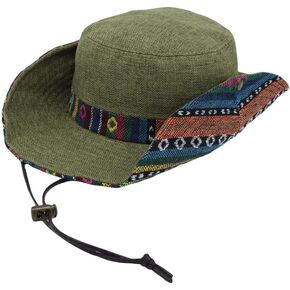 WITHMOONS Mens Wide Brim Boonie Bush Hat Aztec Pattern Outdoor Fishing Bucket Hat KR81416