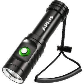 APLOS AP30 3000lm Diving Flashlight with 3 Modes, Power Indicator, IPX8 Waterproof Professional Rechargeable Dive Light