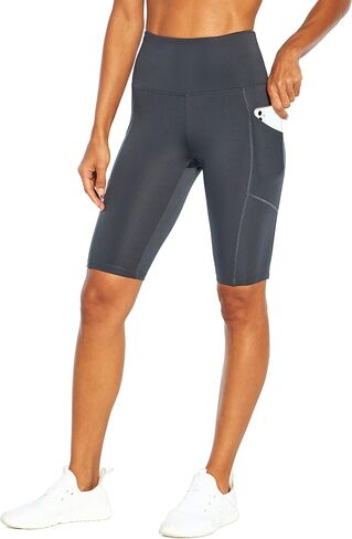 Bally Total Fitness Women's Standard Fiona Pocket Tummy Control 11" Bermuda Short, Black, Medium in Saudi Arabia