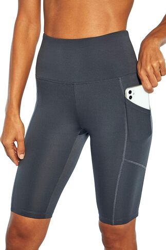 Bally Total Fitness Women's Standard Fiona Pocket Tummy Control 11" Bermuda Short, Black, Medium in Saudi Arabia