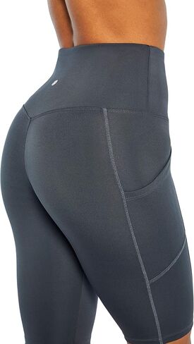 Bally Total Fitness Women's Standard Fiona Pocket Tummy Control 11" Bermuda Short, Black, Medium in Saudi Arabia