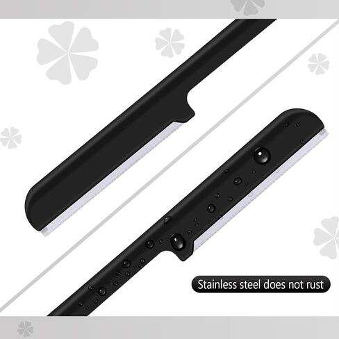 10 Pieces Eyebrow Razor for Women Facial Shaver Razor Brow Shaper Eyebrow Trimmer Dermaplaner Shaping Tool with Cover (Black) in Kuwait