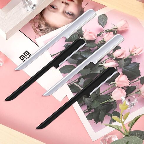 10 Pieces Eyebrow Razor for Women Facial Shaver Razor Brow Shaper Eyebrow Trimmer Dermaplaner Shaping Tool with Cover (Black) in Kuwait
