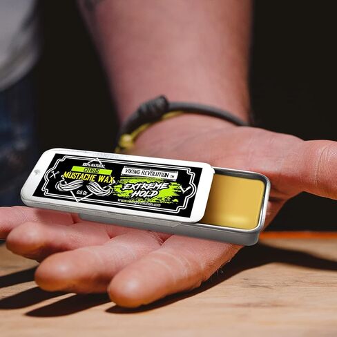 عبوتان من شمع الشارب - شمع اللحية والشارب القوي للرجال - ثبات قوي يساعد على تدريب الترويض والأناقة - روائح الحمضيات وخشب الصندل - 0.5 أونصة لكل منهما in Kuwait