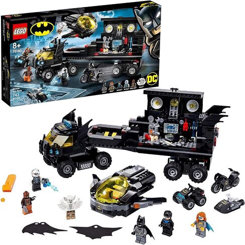 LEGO DC Mobile Bat Base 76160 Batman Building Toy, GOTHAM CITY Batcave Playset and Action Minifigures, Great ‘Build Your Own Truck’ Batman Gift for Kids Aged 6 and up (743 Pieces) in Saudi Arabia