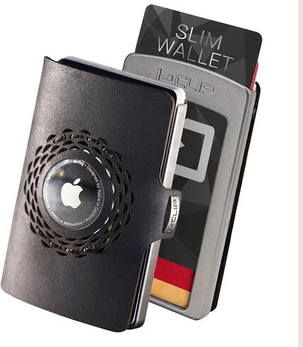 I-CLIP Original Silver Radio Impact, Compatible with Apple AirTag Wallet, Money Bag, Purse, Credit Card case, Credit Card Holder in Kuwait