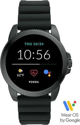 Fossil 44mm Gen 5E Stainless Steel and Silicone Touchscreen Smart Watch with Heart Rate in Saudi Arabia