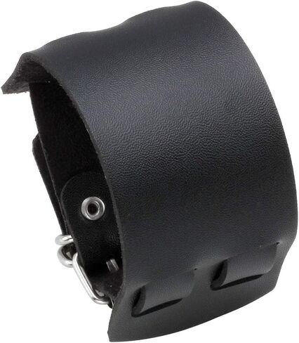 Eigso Punk Leather Cuff Bracelets for Men Women Retro Gothic Vintage Rock Wristband Pair for Man Woman in Kuwait