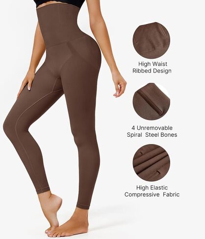 Nebility Compression Leggings for Women Tummy Control Butt Lifting Shapewear High Waist Thigh Slimmer Pants Body Shaper in Saudi Arabia