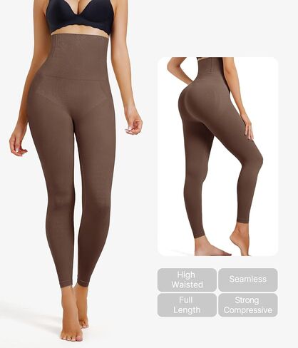 Nebility Compression Leggings for Women Tummy Control Butt Lifting Shapewear High Waist Thigh Slimmer Pants Body Shaper in Saudi Arabia