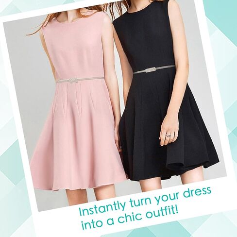 قطعتان من أحزمة الخصر النسائية المعدنية المصنوعة من حجر الراين من كيلوفلاي رفيعة قابلة للتمدد in Kuwait