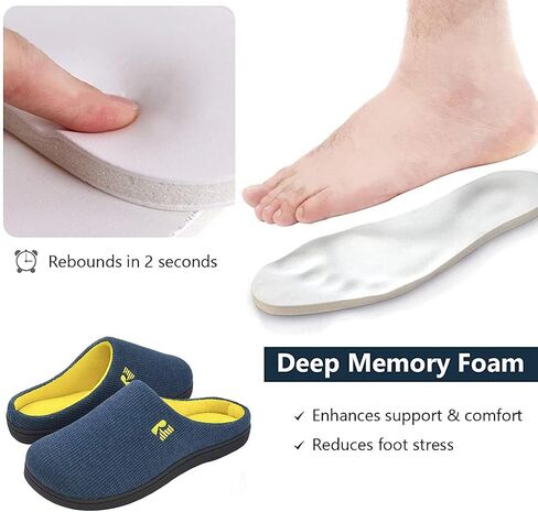 RockDove Men's Original Two-Tone Memory Foam Slipper in Kuwait