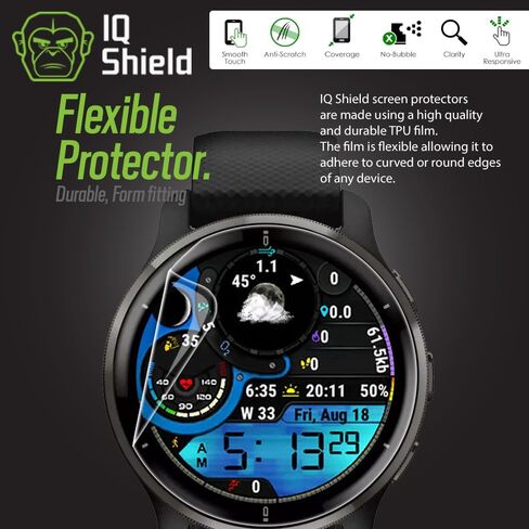 IQShield Screen Protector Compatible with Garmin Venu 2 / Garmin Venu 2 Plus 45mm (6-Pack) Anti-Bubble Clear TPU Film in Kuwait
