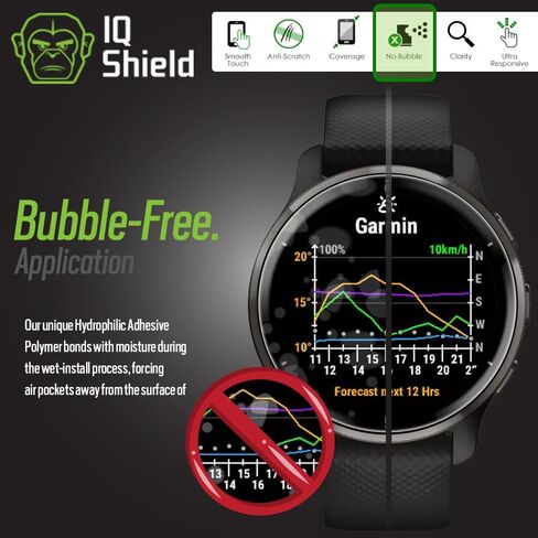 IQShield Screen Protector Compatible with Garmin Venu 2 / Garmin Venu 2 Plus 45mm (6-Pack) Anti-Bubble Clear TPU Film in Kuwait