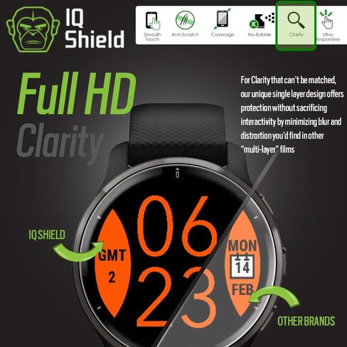 IQShield Screen Protector Compatible with Garmin Venu 2 / Garmin Venu 2 Plus 45mm (6-Pack) Anti-Bubble Clear TPU Film in Kuwait