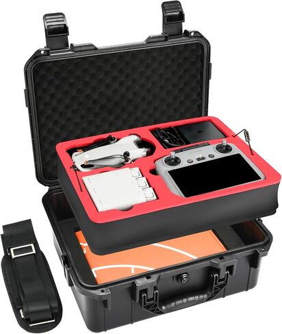 keketoha Hard Case for DJI Mini 3 Pro/Mini 3, Waterproof Pressure Resistant Carrying Case for DJI Mini 3 Pro/Mini 3 Accessories - Fits Latest DJI RC (Not Included Neck Strap) in Saudi Arabia