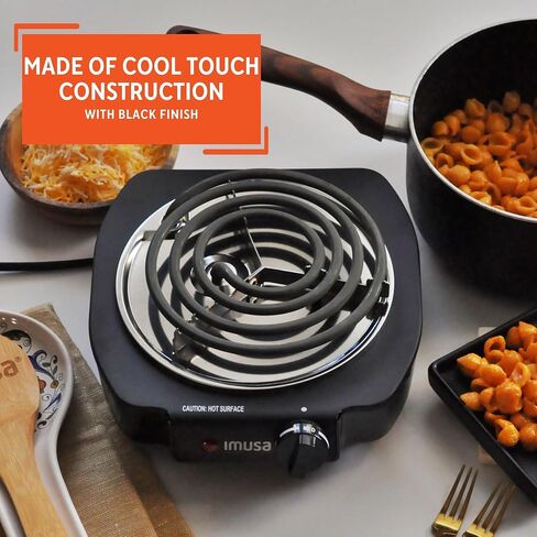 IMUSA USA GAU-80305 Electric Single Burner 1100-Watts, Black in Saudi Arabia