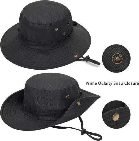 Sun Hat for Men/Women with UV Protection Wide Brim Bucket Hat Breathable Fishing Hat Safari Boonie Cap in Saudi Arabia