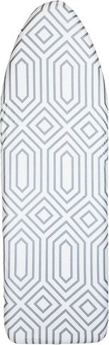 Simplify Ironing Board Cover | Scorch Resistant | Cotton | Thick Padding | Stretch Elastic Fit | Hook and Loop Fasteners | Cover ONLY | Gold in Kuwait