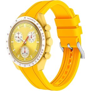 SINAIKE 20mm 22mm Silicone Curved Lug End Watch Band Premium Soft Universal Sports Rubber Strap Bracelet Brushed Stainless Steel Buckle For Men Women