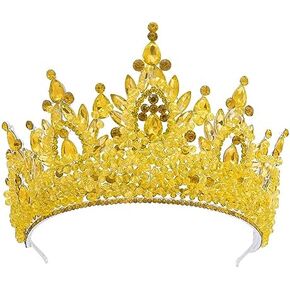 Large Tiaras and Crowns for Women Crystal Tall Pageant Crowns Rhinestone Royal Queen Headband Princess Quinceanera Headpieces for Wedding Birthday Prom Party Costume Cosplay