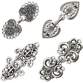 Sweater Swirl Clips Cape Cloak Clasp Vintage Retro Cardigan Clip Shawl Collar Clasp Dress Shirt Brooch Clip for Girl Women 4 Styles