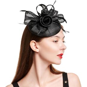 C.Garopl Fascinators Hats Women Vintage Wedding Fashion Headband Clip Church Cocktail Dresses Headwear Tea Party