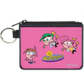 Buckle-Down Nickelodeon Wallet, Coin Purse, The Fairly Oddparents Timmy with Cosmo and Wanda Group Pose, Canvas
