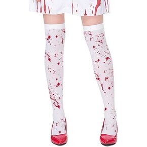Halloween Party Costume Women Over the Knee Socks Blood Stained Bloody Socks (70cm)