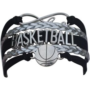 Infinity Collection Adjustable Basketball Charm Bracelet
