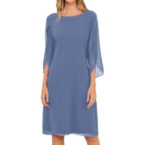 GRACE KARIN Womens Chiffon Dresses Flutter Sleeve Party Wedding Cocktail Dress Size 8-20