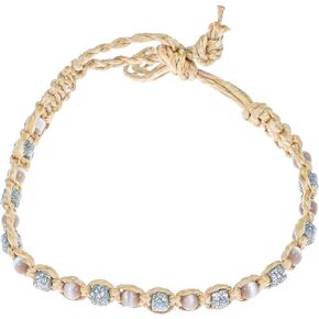 BlueRica Hemp Anklet Bracelet with Glitter Beads
