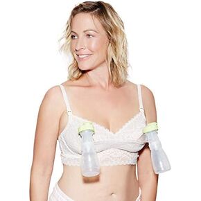 The Dairy Fairy Ayla: Underwire Nursing and Hands-Free Pumping Bra,Medium / 3,Cream